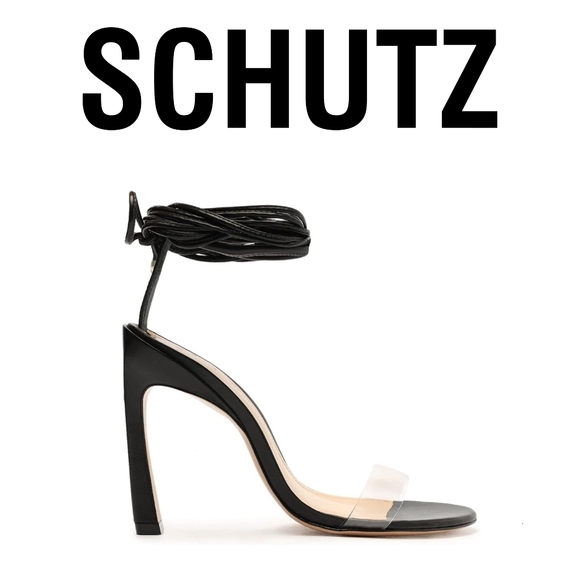 SCHUTZ Jessie Black Transparent Size 9.5 M